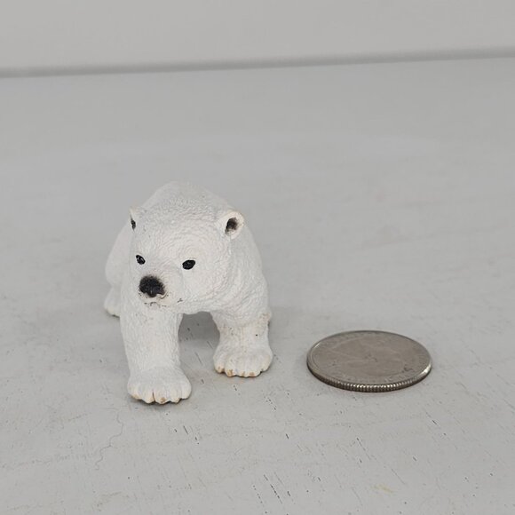Schleich Polar Bear Baby Cub Walking #14708 Animal Figure - Picture 8 of 8